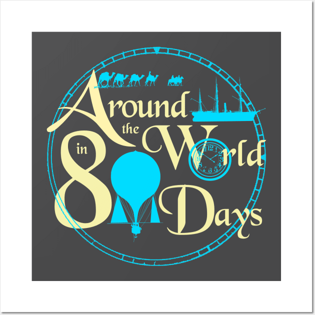 AROUND THE WORLD IN 80 DAYS Wall Art by KARMADESIGNER T-SHIRT SHOP